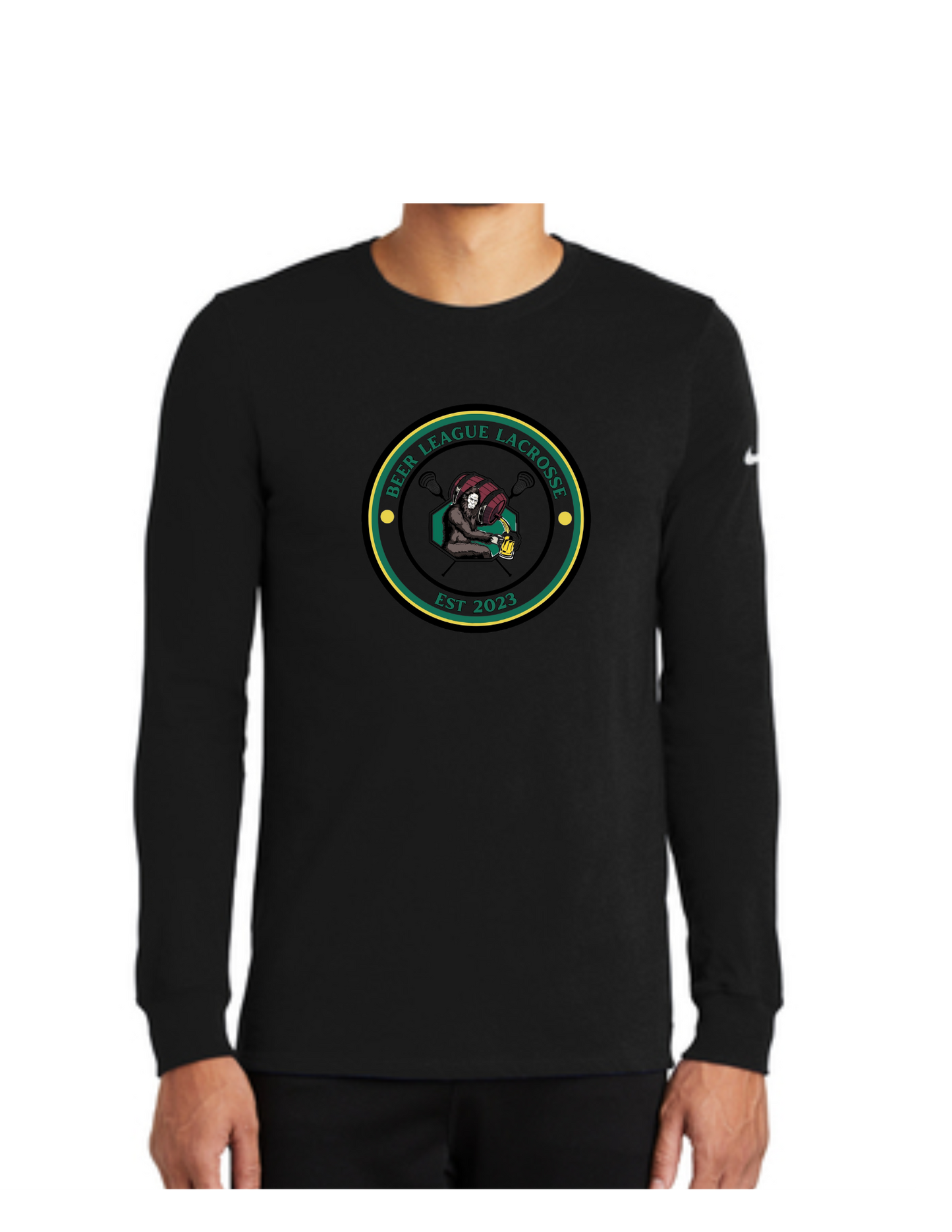 BeerLeague Lacrosse Nike Dri-FIT Cotton/Poly Long Sleeve Tee