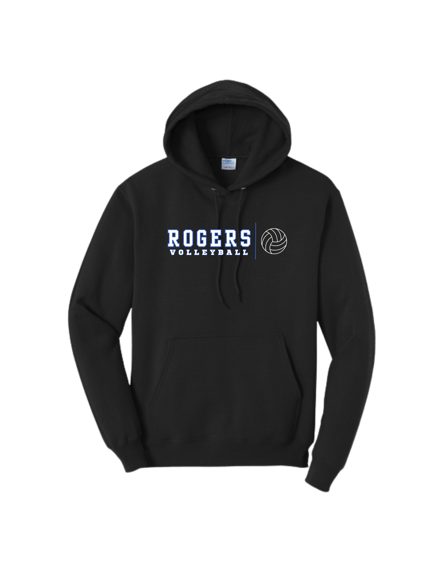 Rogers Volleyball P&C Core Hooded Sweatshirt Banner Ball Logo