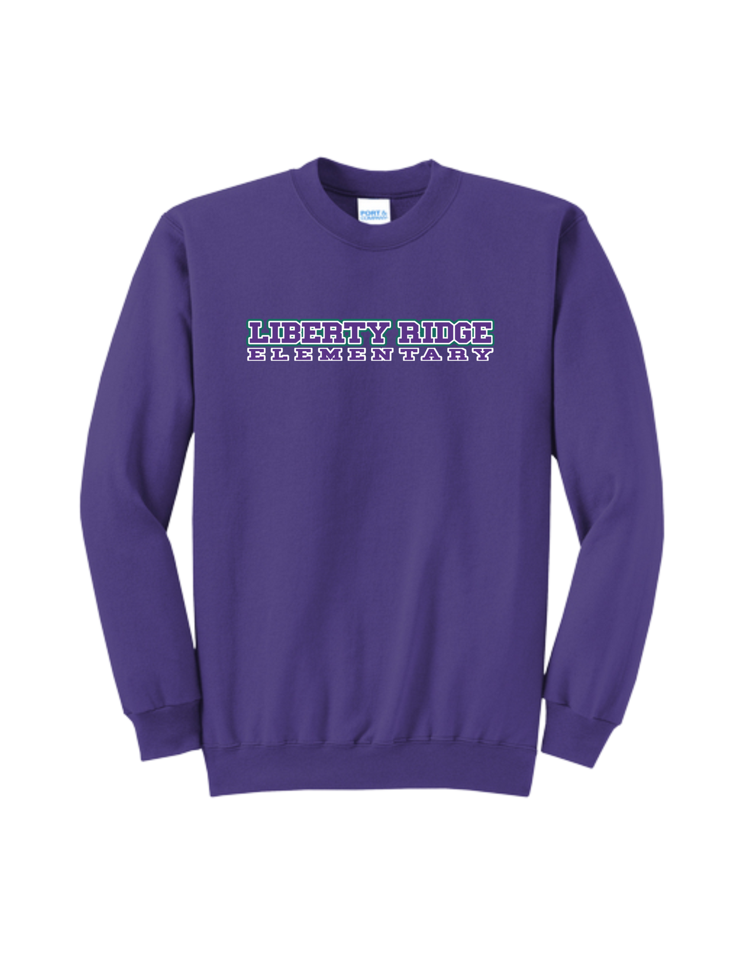 Liberty Ridge Elementary P&C Core Fleece Crewneck Sweatshirt - Banner Logo