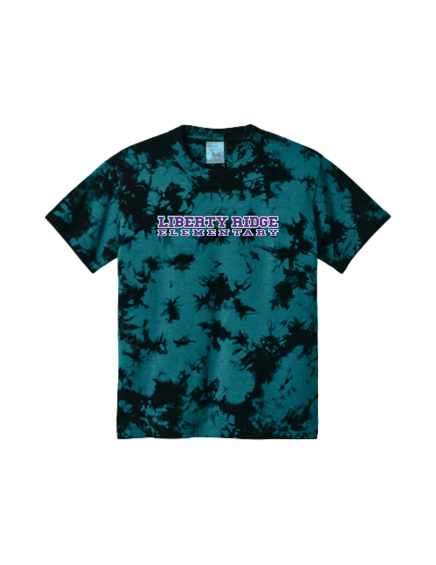 Liberty Ridge Elementary P&C Crystal Tie-Dye Tee (Black/Teal)