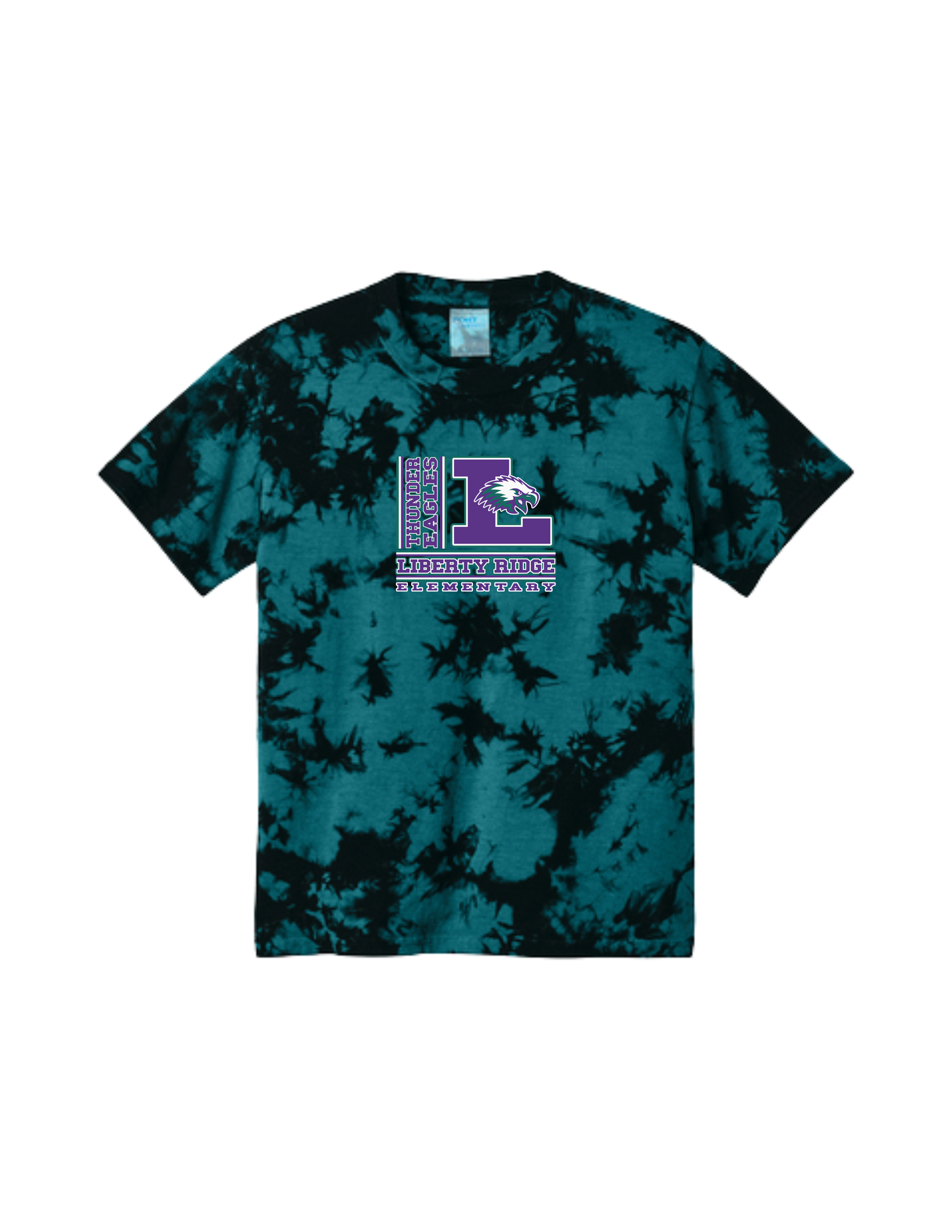 Liberty Ridge Elementary P&C Crystal Tie-Dye Tee (Black/Teal)