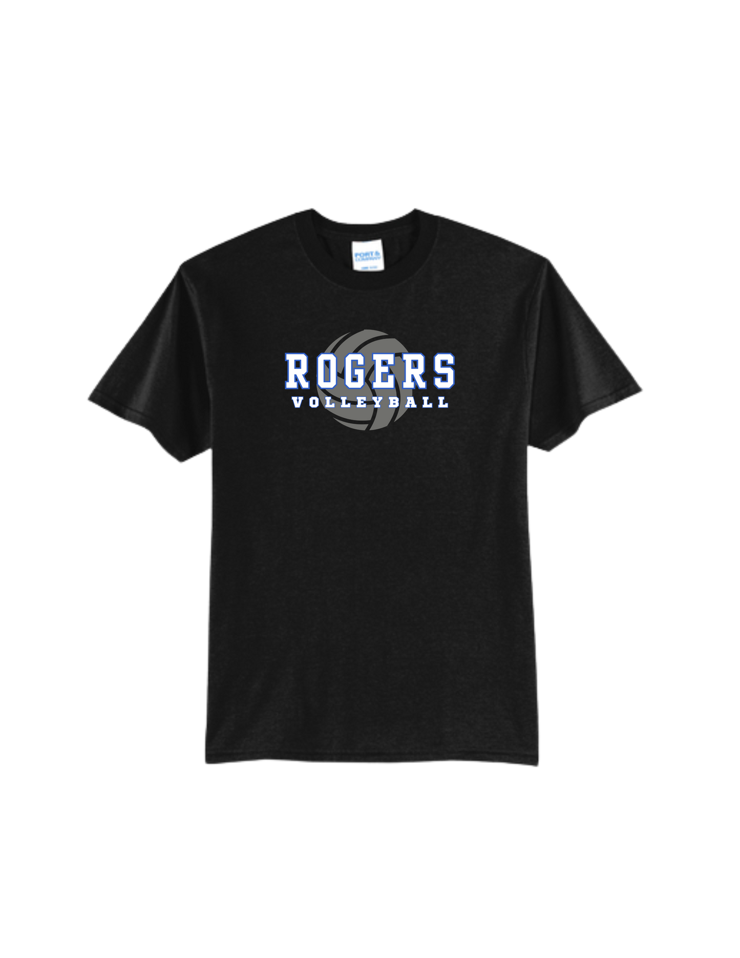 Rogers Volleyball P&C Core Blend Tee Ball Logo