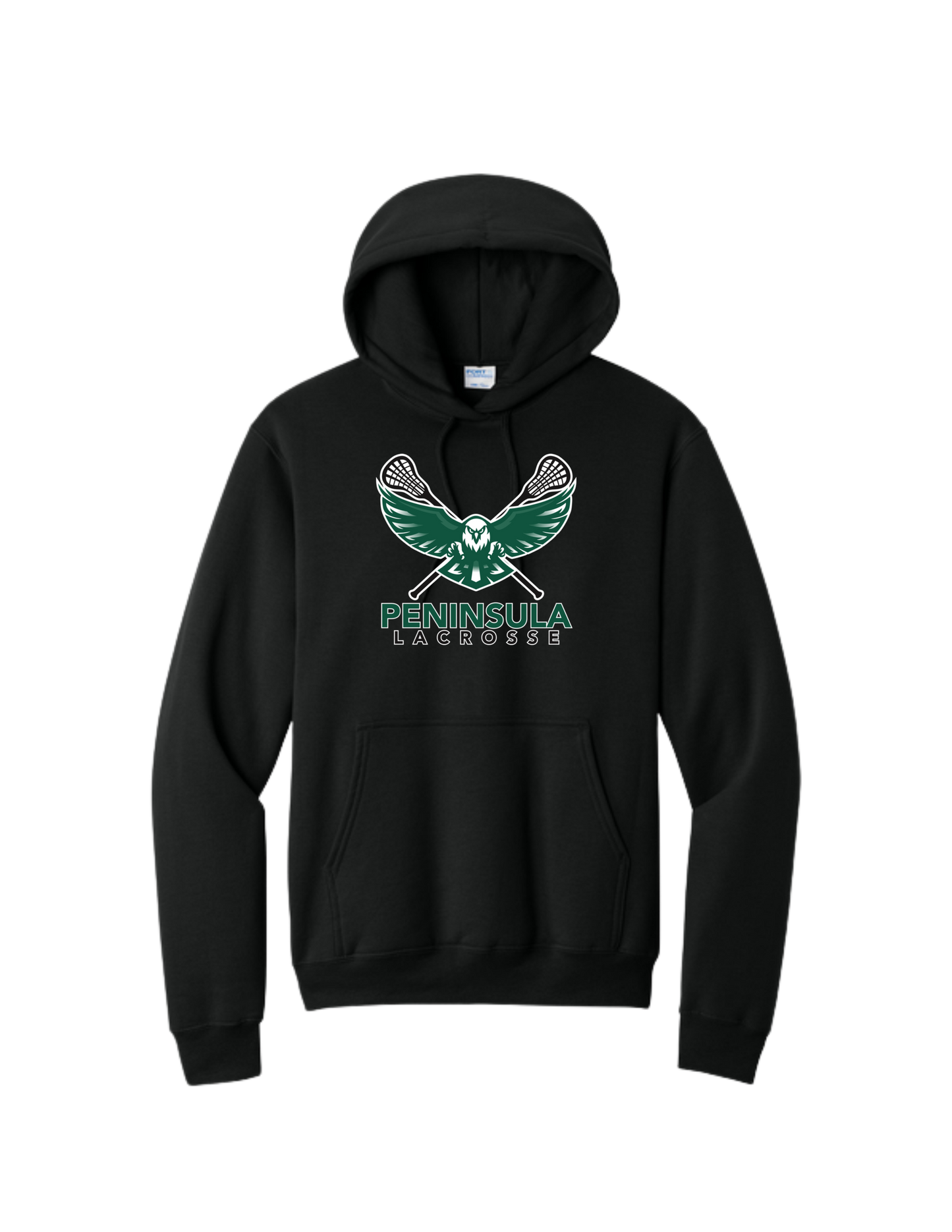 Peninsula Lacrosse P&C Core Fleece Hooded Sweatshirt - CENTER CHEST LOGO