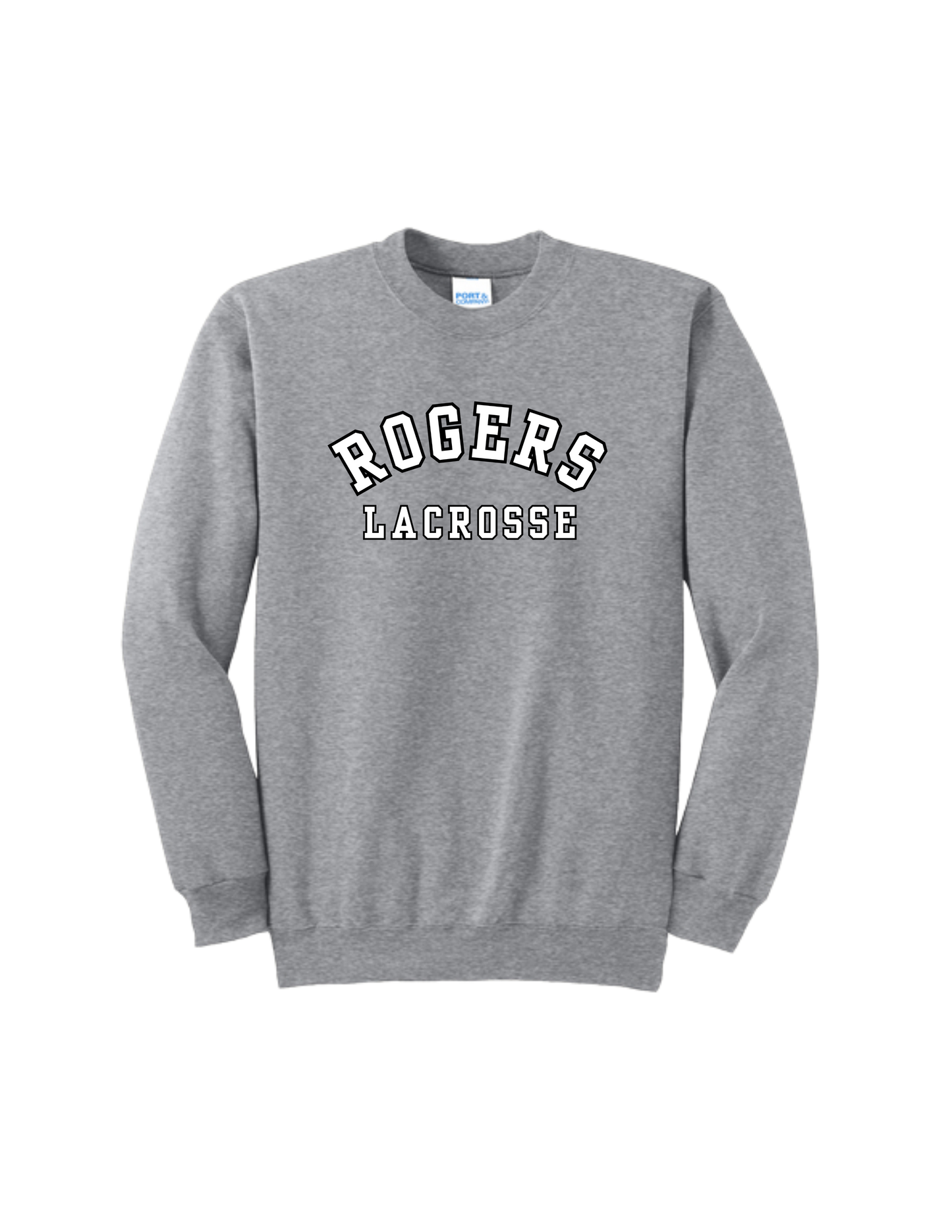 Rogers Lacrosse P&C Core Fleece Crewneck Sweatshirt (Large Center Logo)