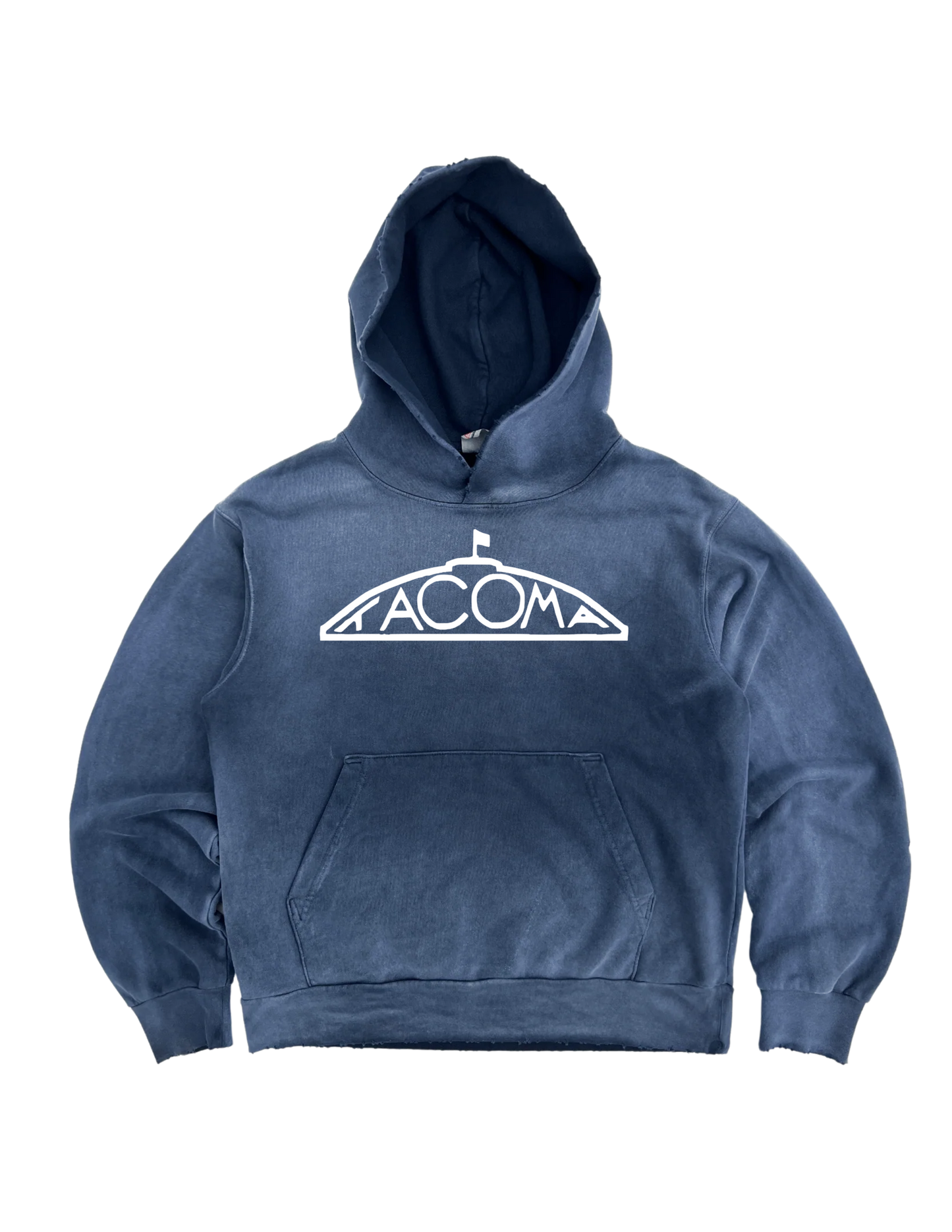 T-Dome Recess Distressed Terry Hoodie Navy Charcoal