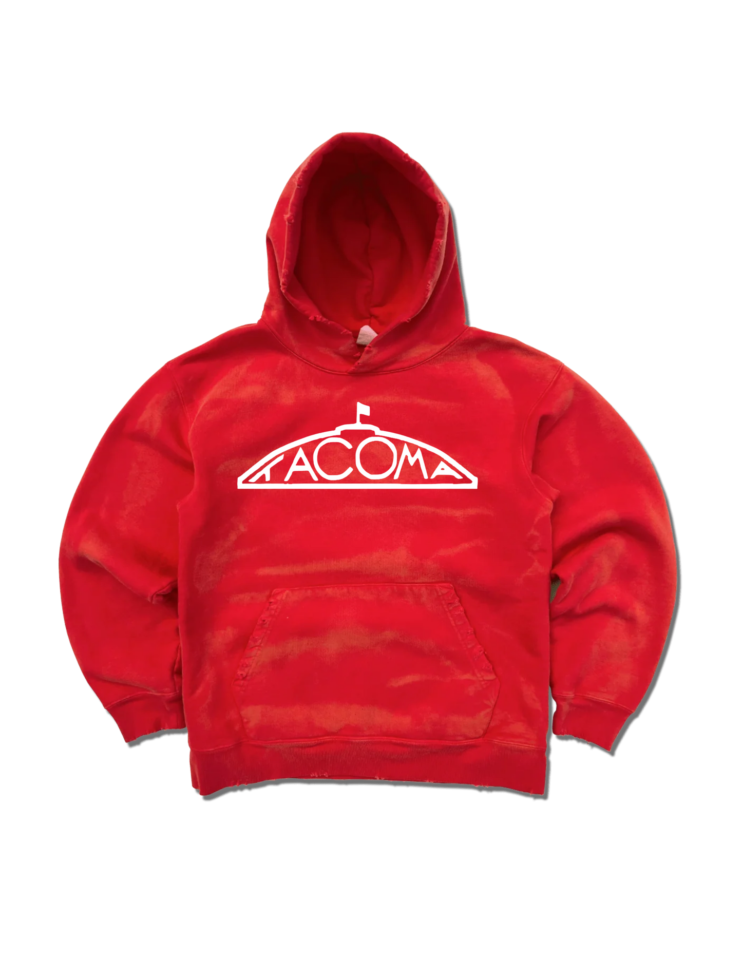 T-Dome Recess Distressed Terry Hoodie Racing Red