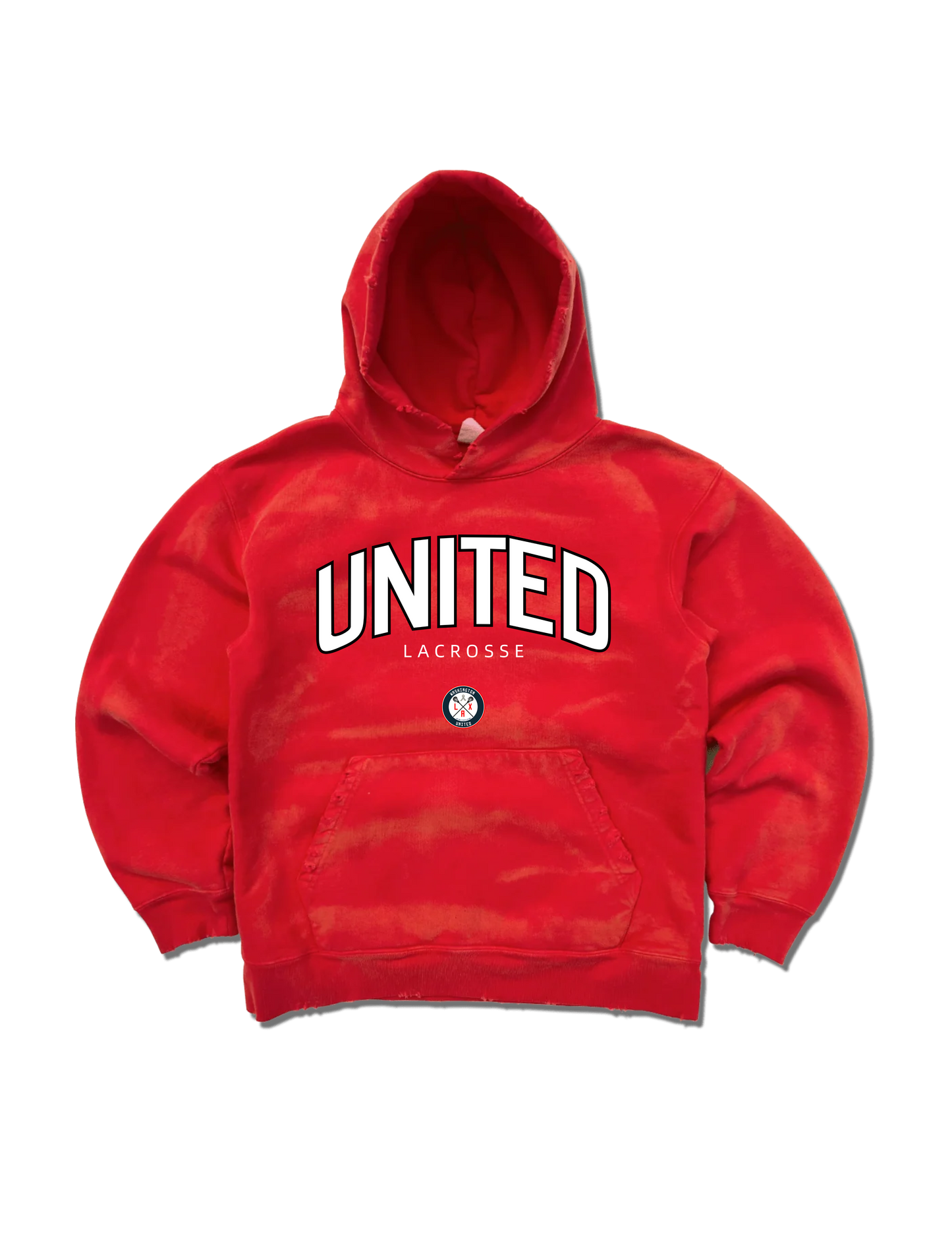 WUL Recess Distressed Heavy Terry Hoodie Racing Red