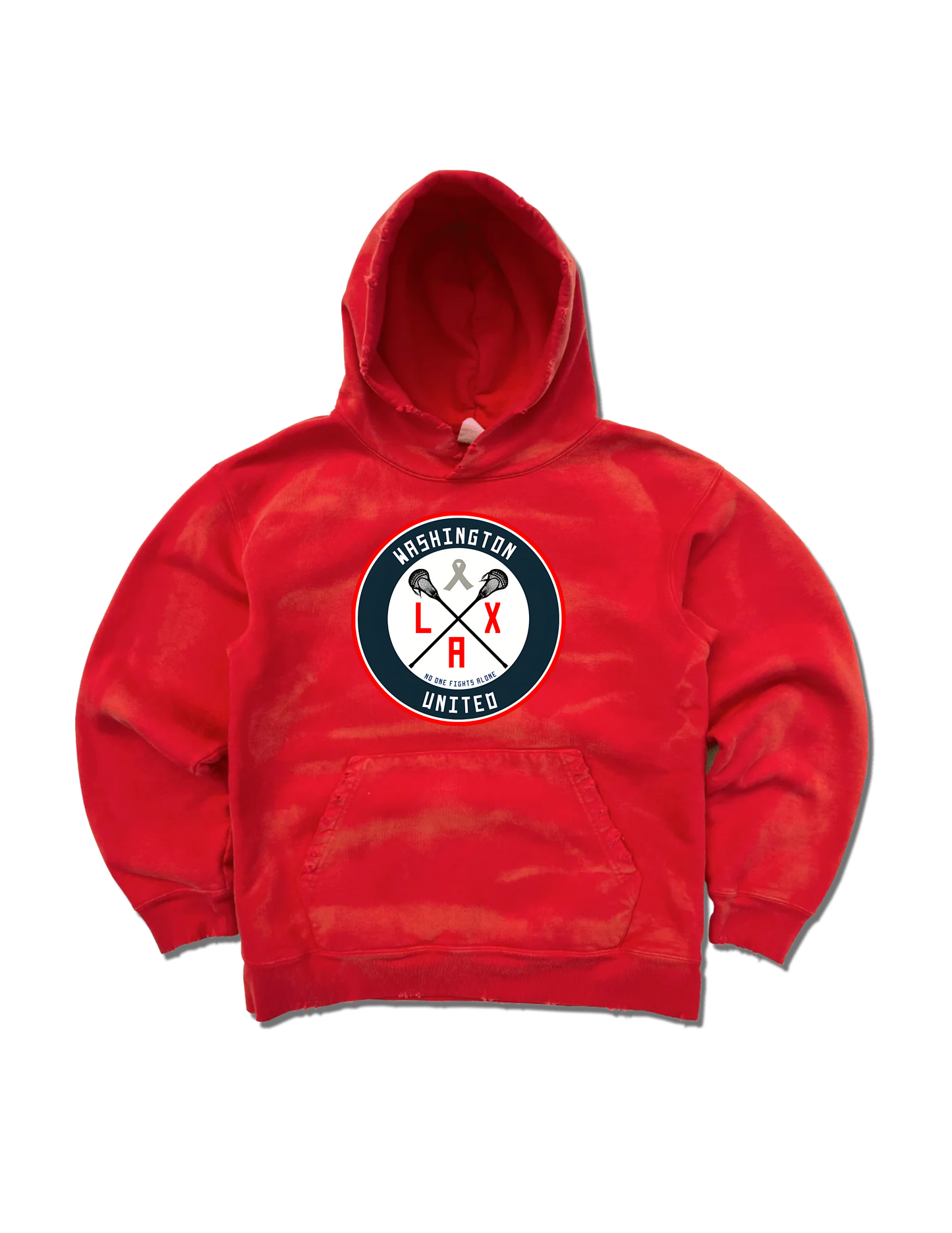 WUL Recess Distressed Heavy Terry Hoodie Racing Red
