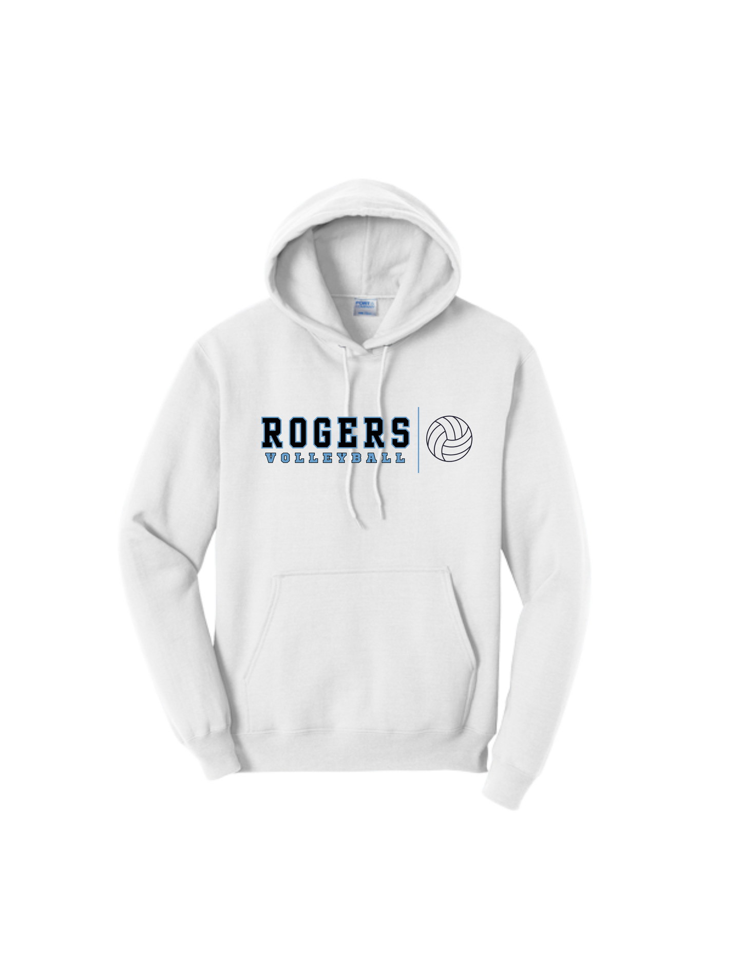 Rogers Volleyball P&C Core Hooded Sweatshirt Banner Ball Logo