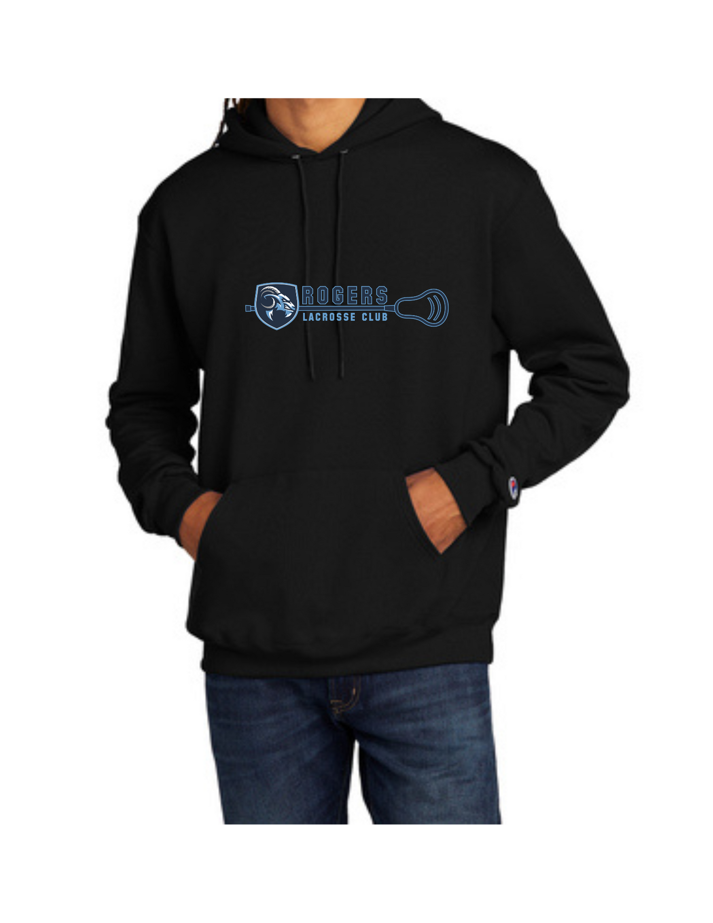 Rogers Lacrosse Banner Champion Hooded Sweatshirt (click for additional options)