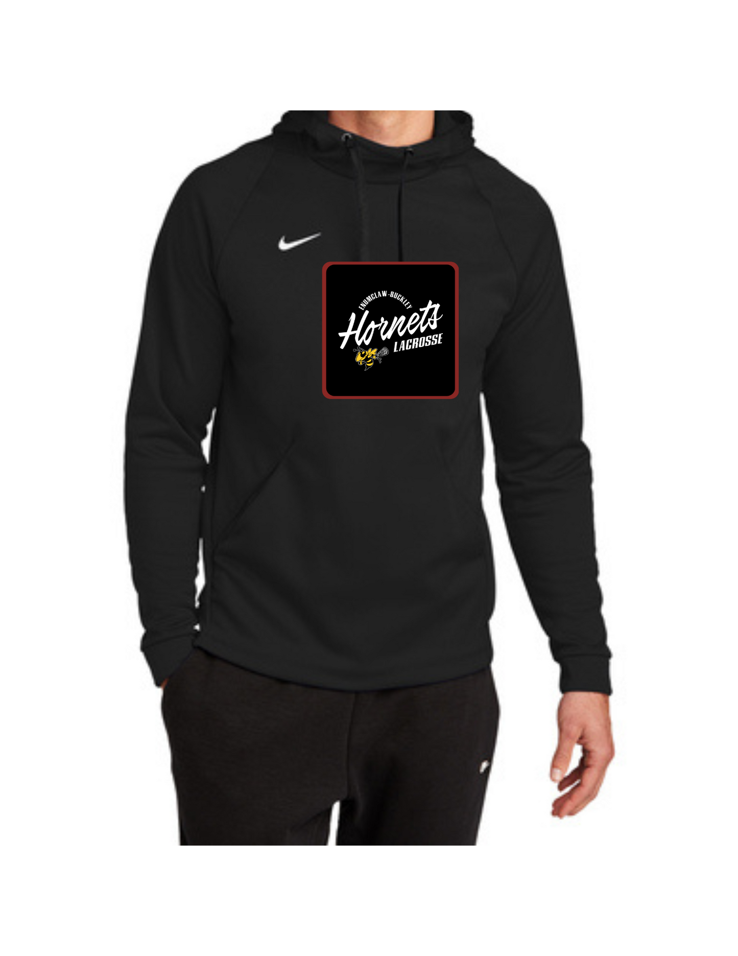 Hornets Lacrosse Classic Logo Nike Therma-FIT Pullover Fleece Hoodie