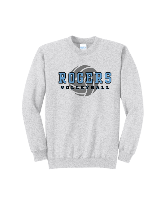 Rogers Volleyball P&C Core Fleece Crewneck Sweatshirt Ball Logo
