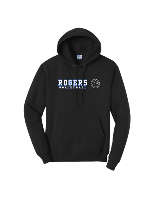 Rogers Volleyball P&C Core Hooded Sweatshirt Banner Ball Logo