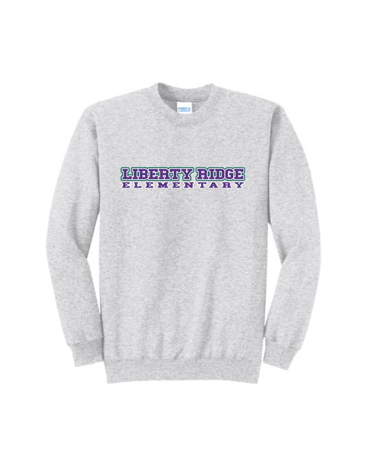 Liberty Ridge Elementary P&C Core Fleece Crewneck Sweatshirt - Banner Logo