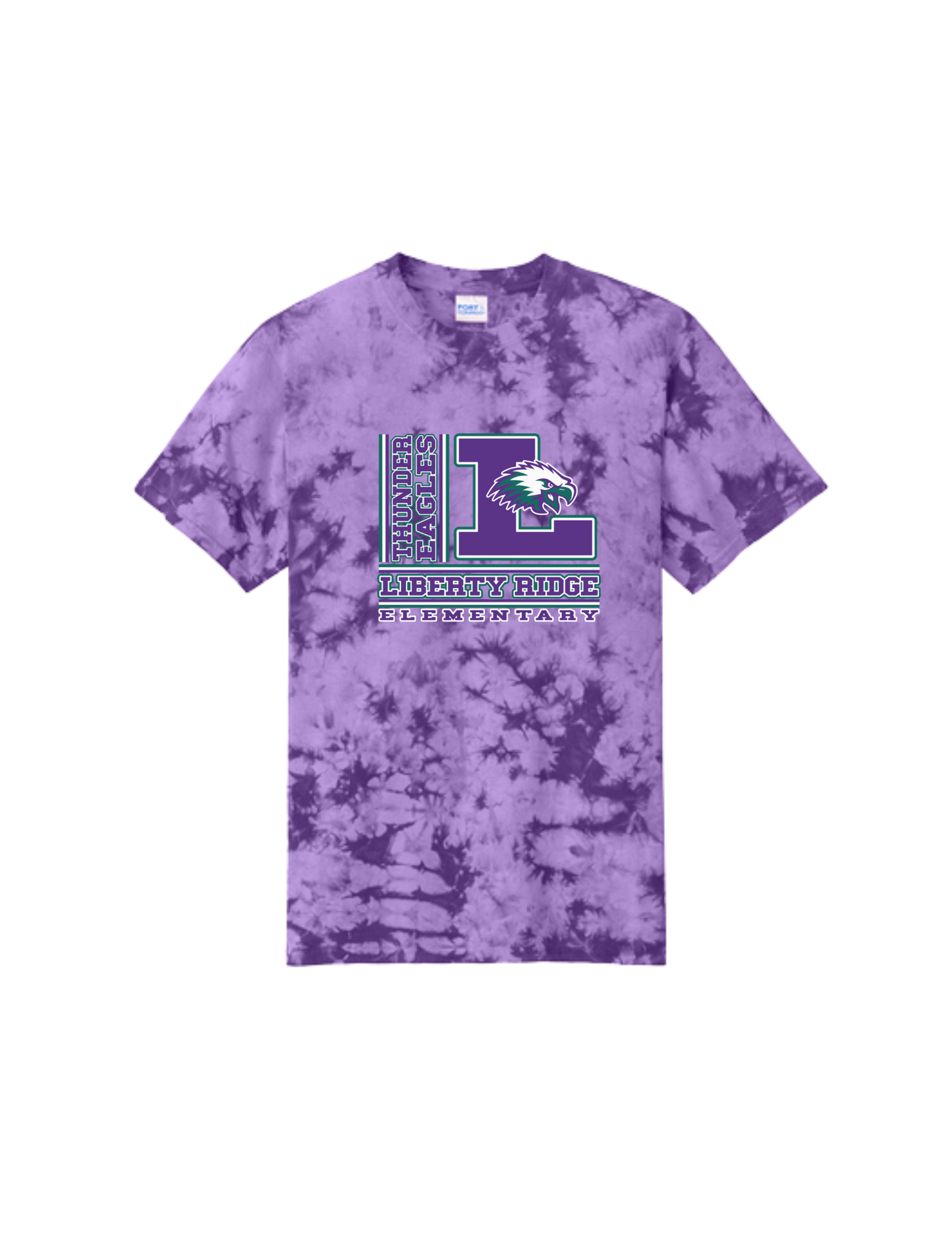 Liberty Ridge Elementary P&C Crystal Tie-Dye Tee Purple