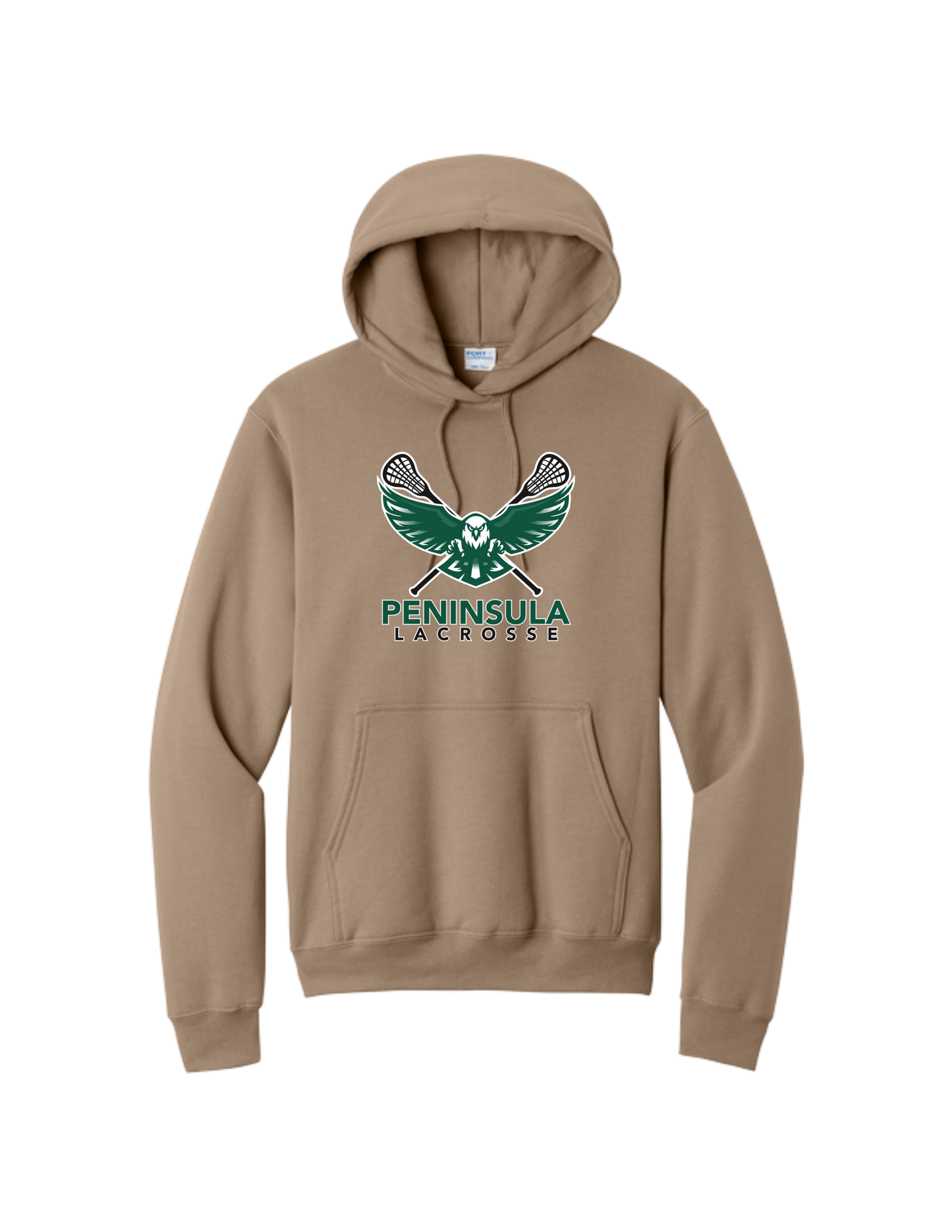 Peninsula Lacrosse P&C Core Fleece Hooded Sweatshirt - CENTER CHEST LOGO
