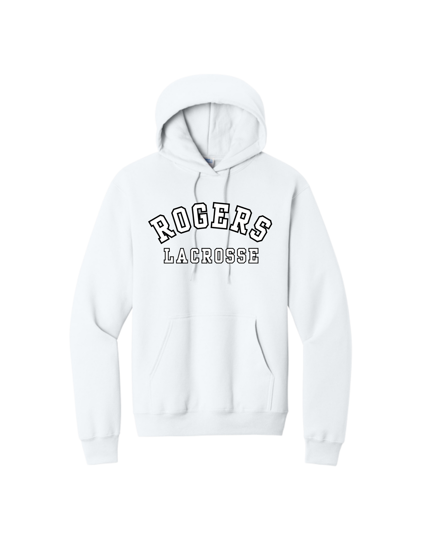 Rogers Lacrosse P&C Core Fleece Hooded Sweatshirt - CENTER CHEST LOGO