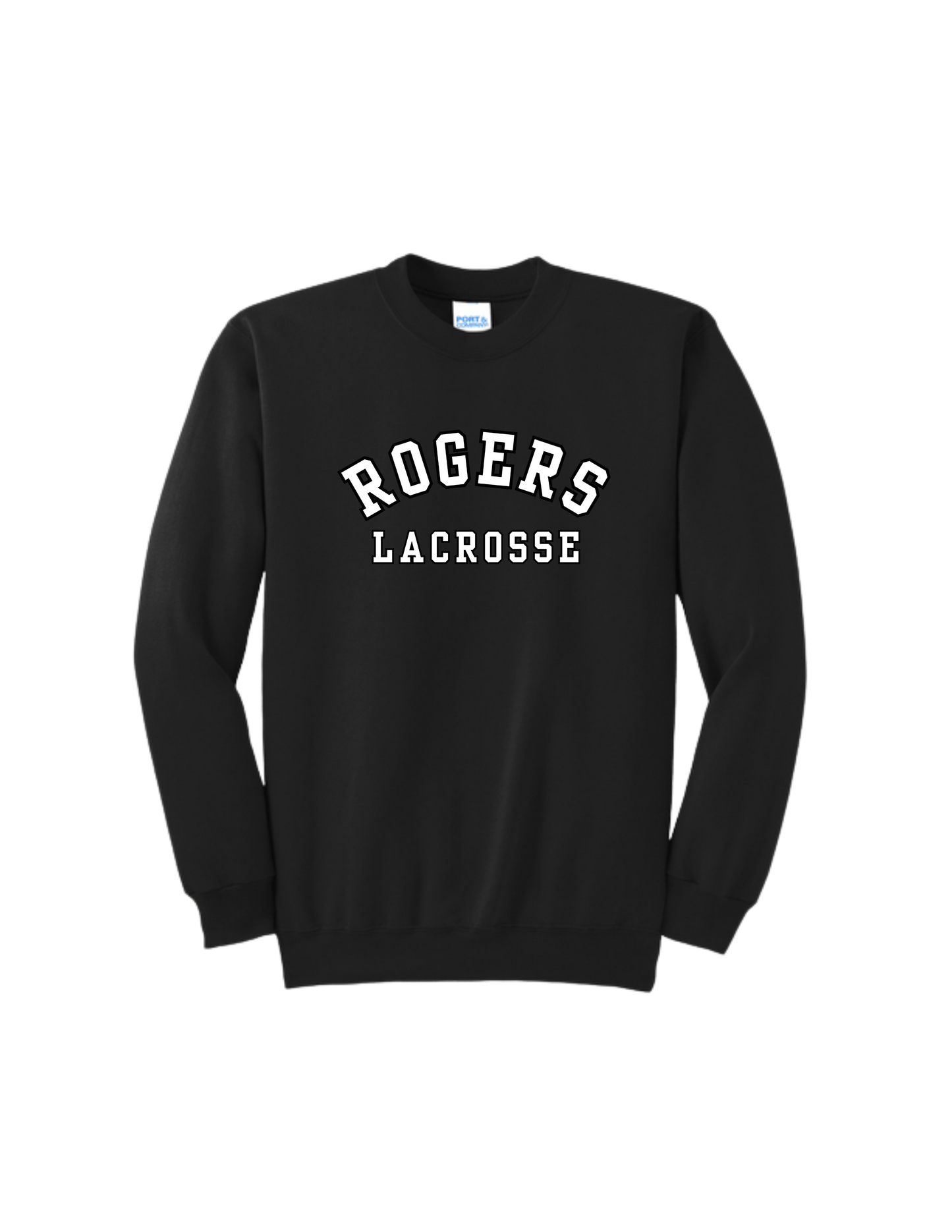 Rogers Lacrosse P&C Core Fleece Crewneck Sweatshirt (Large Center Logo)