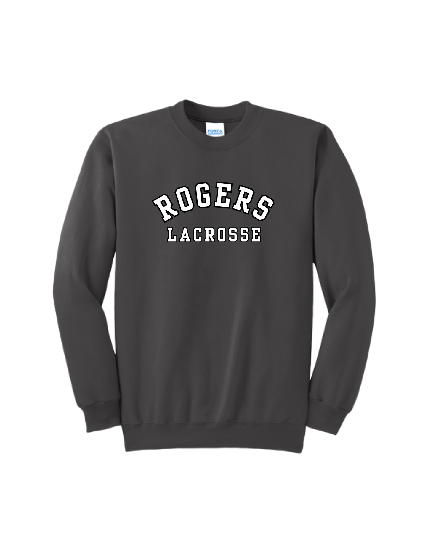 Rogers Lacrosse P&C Core Fleece Crewneck Sweatshirt (Large Center Logo)