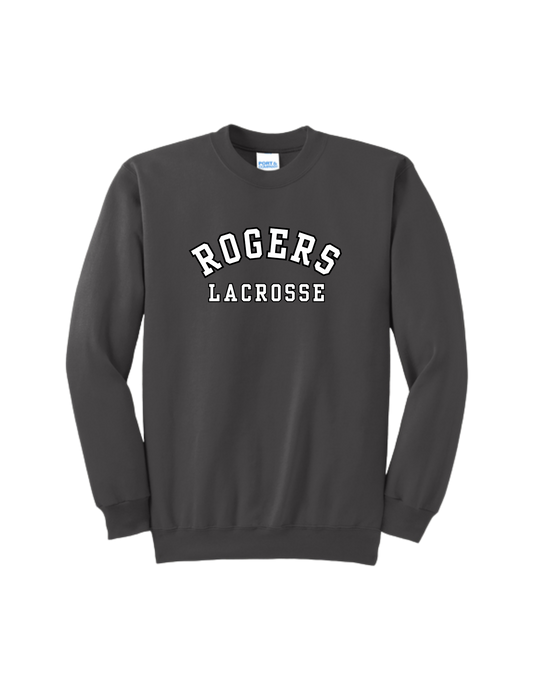 Rogers Lacrosse P&C Core Fleece Crewneck Sweatshirt (Large Center Logo)