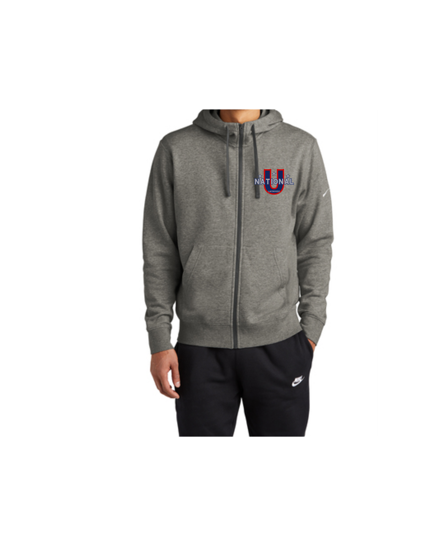 United National Nike Club Fleece Full-Zip Hoodie Charcoal Heather