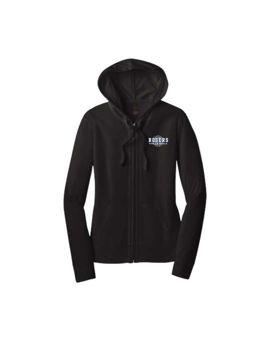 Rogers Volleyball Women's District Full Zip Fitted Hoodie