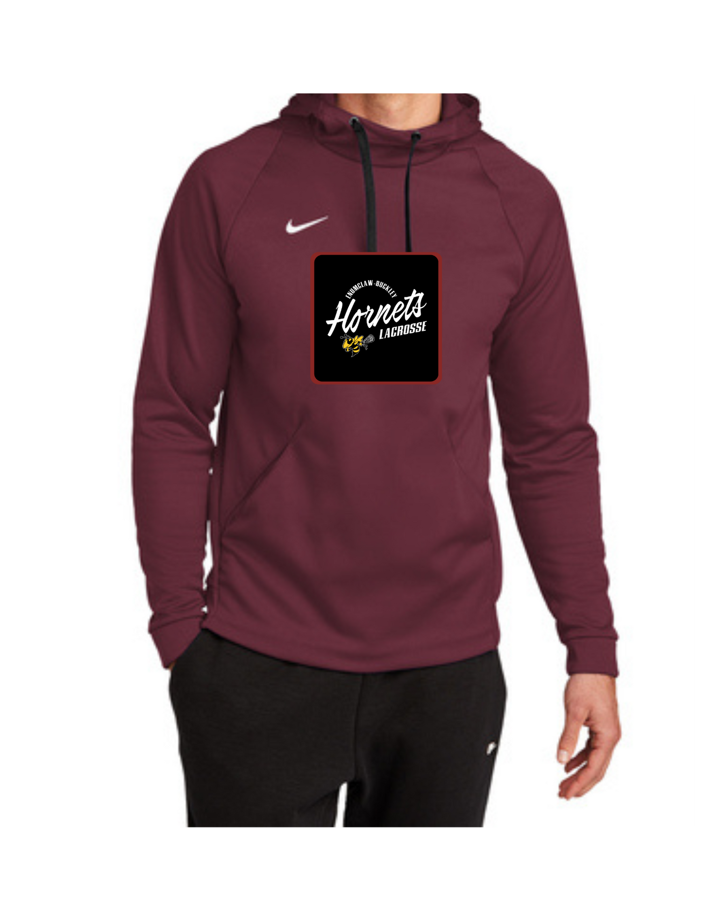 Hornets Lacrosse Classic Logo Nike Therma-FIT Pullover Fleece Hoodie
